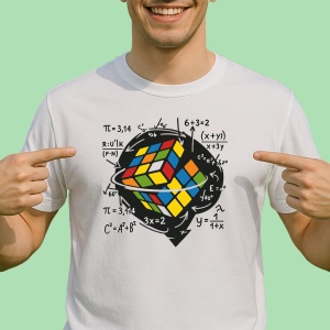 Tricou Cub Rubik si formule matematice - Copii | Dama | Barbat