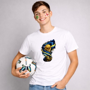 Tricou Curacao World Cup Fifa 2026, din bumbac 100%, tricou alb, Copii | Dama | Barbat - Img 2