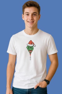Tricou Custom Grinch Squad Heart Name, din bumbac 100%, tricou alb, Copii | Dama | Barbat - Img 3
