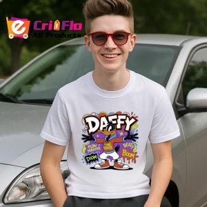 Tricou Daffy boom violet vibes cu sneakers cool Copii | Dama | Barbat Barbat - Img 6