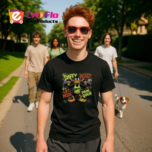 Tricou Daffy Duck Beast Mode, antrenament si forta Copii | Dama | Barbat, negru - Img 6