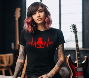 Tricou dama bumbac personalizat pentru femei "Ritmul inimii" - Cadou - Img 2