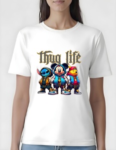 Tricou dama - Cartoon ThugLife