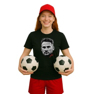 Tricou Dama cu fotbalistul Alexis Mac Allister-Liverpool FC din bumbac 100% - Img 7
