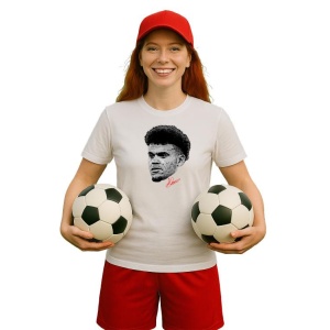 Tricou Dama cu fotbalistul Brahim Diaz Real Madrid din bumbac 100% - Img 6
