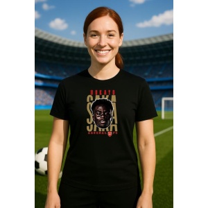 Tricou Dama cu fotbalistul Bukayo Saka-Arsenal FC din bumbac 100% - Img 4