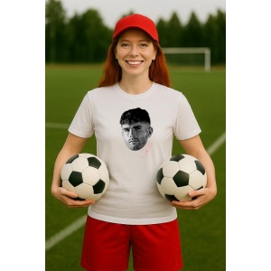 Tricou Dama cu fotbalistul Christian Pulisic-AC Milan din bumbac 100% - Img 3