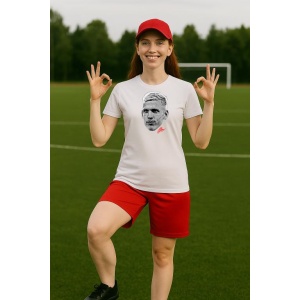 Tricou Dama cu fotbalistul Dani Olmo-RB Leipzig din bumbac 100% - Img 11