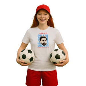 Tricou Dama cu fotbalistul David Josu Jimnez Silva-(Retired) din bumbac 100% - Img 9