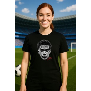 Tricou Dama cu fotbalistul Jamal Musiala Bayern Munchen din bumbac 100% - Img 5