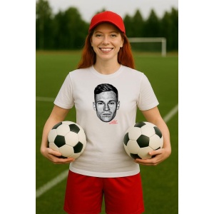 Tricou Dama cu fotbalistul Joshua Kimmich-Bayern Munchen din bumbac 100% - Img 3