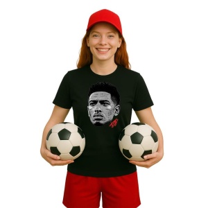 Tricou Dama cu fotbalistul Jude Bellingham-Real Madrid din bumbac 100% - Img 7