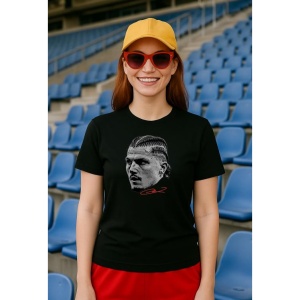 Tricou Dama cu fotbalistul Marcel Sabitzer-Borussia Dortmund din bumbac 100% - Img 2
