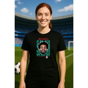 Tricou Dama cu fotbalistul Mohamed Salah Hamed Mahrous Ghaly-Liverpool FC din bumbac 100% - Img 6