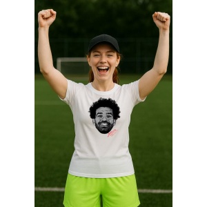 Tricou Dama cu fotbalistul Mohamed Salah-Liverpool FC din bumbac 100% - Img 9