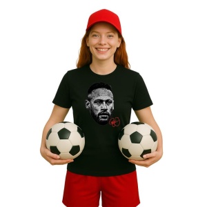 Tricou Dama cu fotbalistul Neymar Jr.-Al-Hilal din bumbac 100% - Img 7