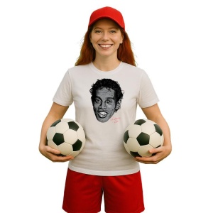Tricou Dama cu fotbalistul Ronaldinho Gaucho Brazil din bumbac 100% - Img 11