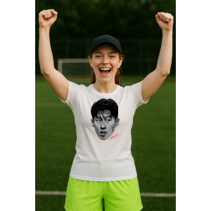 Tricou Dama cu fotbalistul Son Heung-min-Tottenham Hotspur din bumbac 100% - Img 10