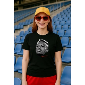 Tricou Dama cu fotbalistul Victor Osimhen-Napoli din bumbac 100% - Img 3