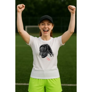 Tricou Dama cu fotbalistul Xavi Simons-RB Leipzig din bumbac 100% - Img 9
