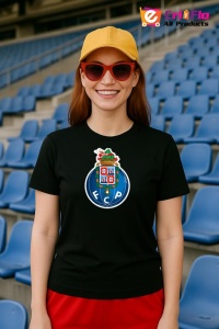 Tricou dama cu logo stema FC Porto Portugalia , din bumbac 100% - Img 5