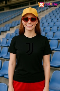 Tricou dama cu logo stema Juventus FC Italia , din bumbac 100% - Img 5