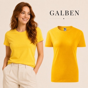 Tricou Damă din Bumbac 100%, Guler Rotund, Slim fit cambrat, XS-2XL, 23 Culori - Img 11