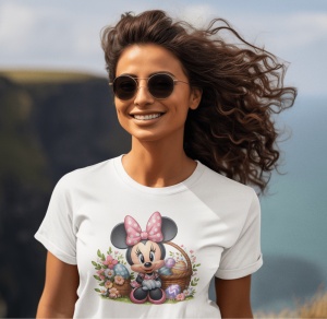 Tricou Dama Haios Personalizat - Easter Minnie - Cadou