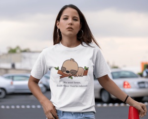 Tricou dama haios personalizat - Nu sunt lenes, doar relax - din bumbac, personalizat - Cadou
