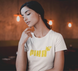 Tricou dama haios personalizat - Pika - din bumbac, personalizat - Cadou