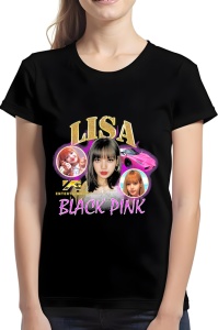 Tricou dama - Lisa din Blackpink - KPOP, stil, muzică, idol, cultură, pop, trendy, grup, fanbase, Korea