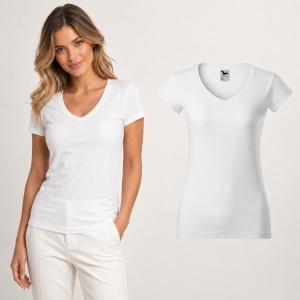 Tricou damă Malfini 162 Fit V-Neck, guler în V, 100% bumbac, 180 g/m², croială cambrată, 13 culori - Img 21