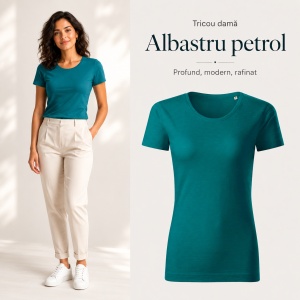 Tricou Damă Malfini Native GOTS 174 – 100% Bumbac Organic, Croială Cambrată, Guler Rotund, 15 Culori - Img 16