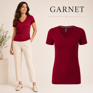 Tricou Damă Malfini Premium Action V-Neck 701 – Slim Fit, Guler în V, 95% Bumbac, 6 Culori, S–2XL - Img 13