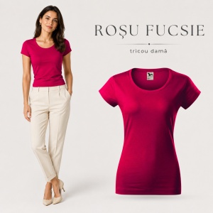 Tricou Damă Malfini Viper 161, 100% Bumbac, Single Jersey, Guler Rotund cu Decolteu Adânc, Croială Cambrată, 180 g/m², 13 Nuanțe, XS–2XL - Img 18