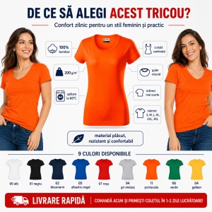 Tricou Damă Rimeck Resist Heavy R04 – 100% Bumbac, 200 g/m², Croială Cambrată, S–3XL - Img 2