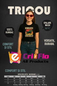 Tricou Dama Tralalero TraLaLa cu Bombardino Crocodilo Funny Italian Brainrot Meme - Img 7