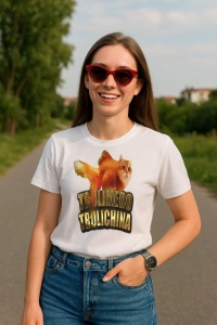 Tricou Dama Tralalero TraLaLa cu Boneca Ambalubu Funny Italian Brainrot Meme Humor Gen Z - Img 3
