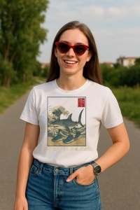 Tricou Dama Tralalero TraLaLa cu Italian Brainrot Japanese - Img 4