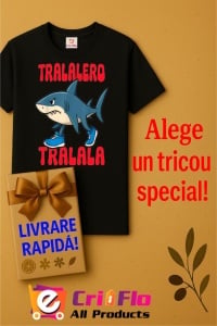 Tricou Dama Tralalero TraLaLa cu Tralalero Tralala Funny Italian brainrot Shark meme - Img 8