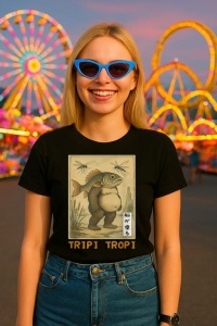 Tricou Dama Tralalero TraLaLa cu Trpi Tropi - Img 3