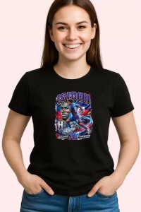 Tricou Danylo Isidor Haiti Jucator Fotbal, din bumbac 100%, tricou negru Copii | Dama | Barbat - Img 3