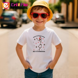 Tricou Dead Inside But Its Christmas Schelet Caciula, din bumbac 100% , tricou alb pentru Copii | Dama | Barbat - Img 4