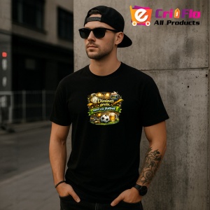 Tricou Dimineti Grele Seri Cu Fotbal Bere Minge, din bumbac 100%, tricou negru Copii | Dama | Barbat - Img 6