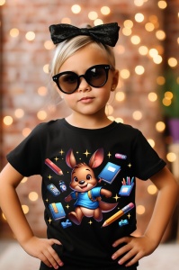Tricou din bumbac 100% pentru copii, Roo, Back To School, scoala, educatie, joaca, personaje