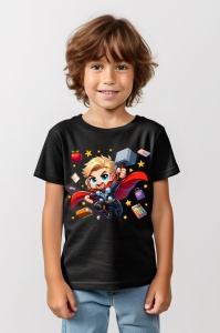 Tricou din bumbac 100% pentru copii, Thor, Back To School, scoala, educatie, eroi, personaje - Img 6