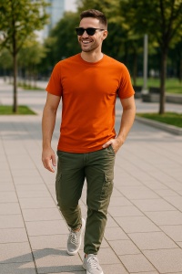 Tricou din bumbac bărbați Classic New 132 - Img 25