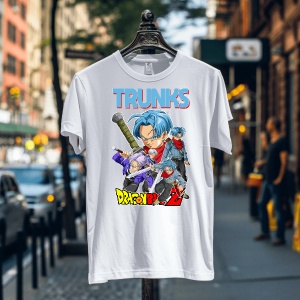 Tricou din bumbac, personalizat haios pentru copii cu Trunks Dragon Ball Z - cadou - Img 4