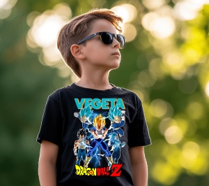 Tricou din bumbac, personalizat haios pentru copii cu Vegeta Dragon Ball Z - cadou - Img 7