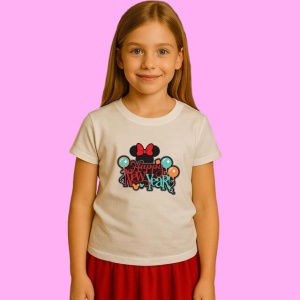 Tricou Disney Happy New Year Minnie, din bumbac 100%, tricou alb, Copii | Dama | Barbat - Img 2